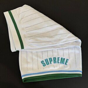 Supreme SS22 Rhinestone Stripe Basketball Shorts — Preowned White Size Medium